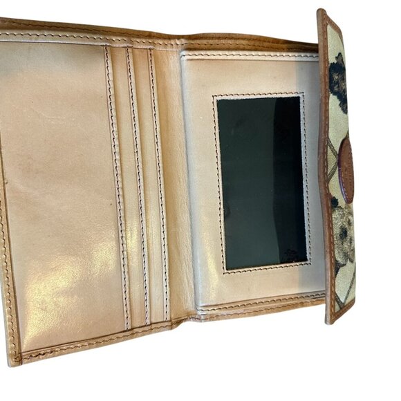 Goblelins Art Vintage Dog Wallet Diamond Leather Checkbook Size Large Many Slots - Picture 7 of 9